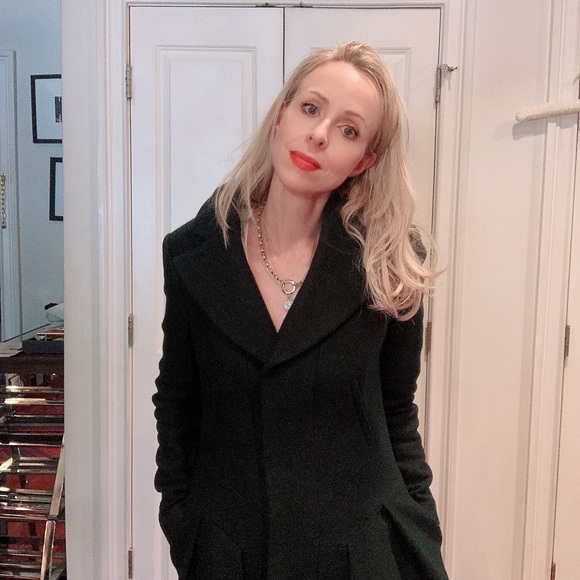 STUNNING Reiss green wool winter coat - Picture 4 of 17